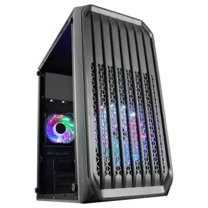 Mars Gaming MC-S2 Caja MicroATX Gaming Negra con Ventilador FRGB y Ventana Lateral