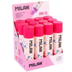 Milan Pegamento Violeta En Barra 21gr Serie Especial Flowicorn - Caja Expositora 12 Ud
