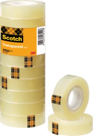 Scotch Pack de 10 Cintas Adhesivas 15mm x 33m Transparente