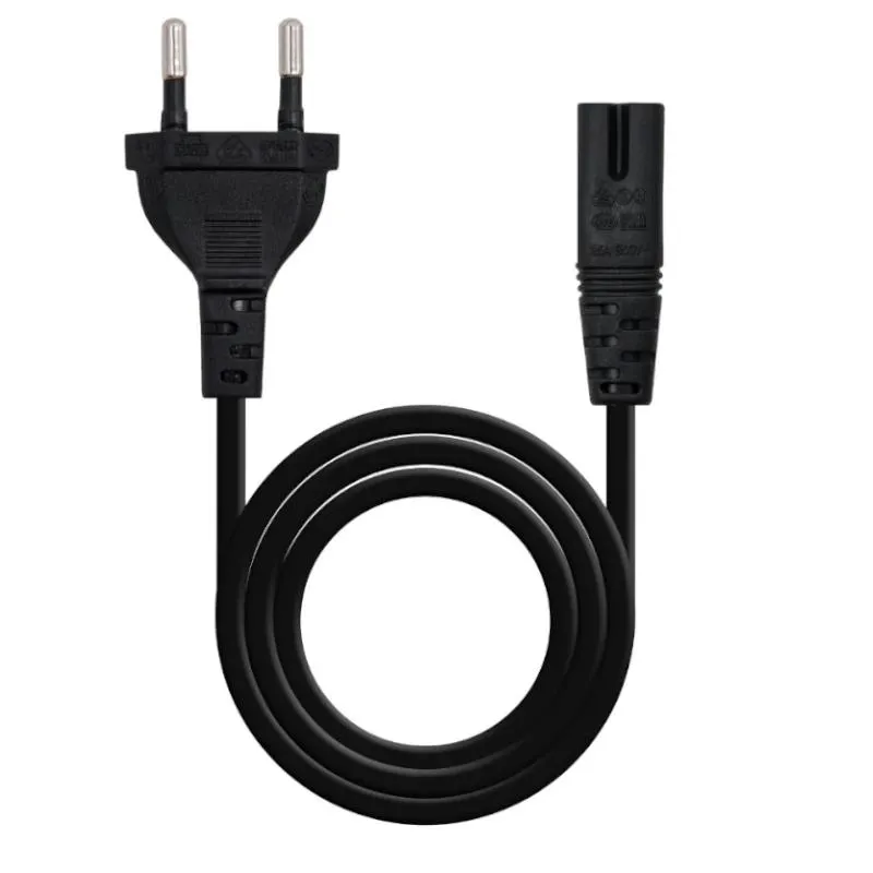Nanocable Cable de Alimentación CEE7/16 Macho a C7 Hembra 2m Negro