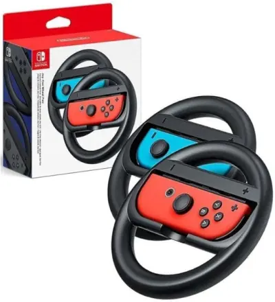 Nintendo Pack de 2 Volantes para Joy-Con - Color Rojo y Azul - Mejor Agarre