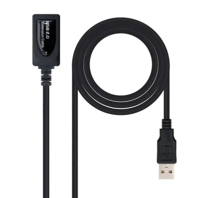 Nanocable Cable Prolongador USB-A 2.0 Macho a Hembra con Amplificador 5m