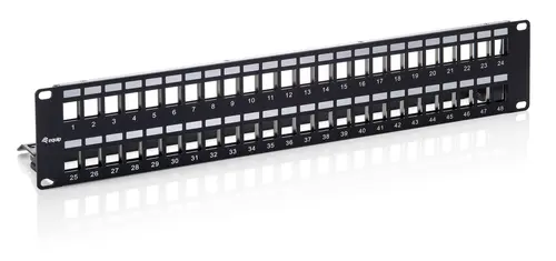 EQUIP Patch Panel Vacío Cat.6 Apantallado 48 Puertos Keystone 2U
