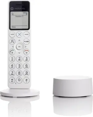 Motorola DOT411 Teléfono Inalámbrico DECT con Pantalla LCD y Contestador Automático