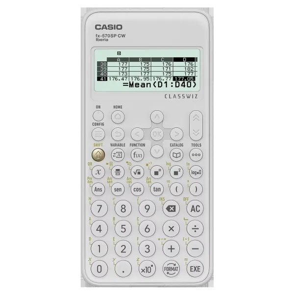 Casio Calculadora Científica FX-570SPCW 10+2 Dígitos 576 Funciones Blanca