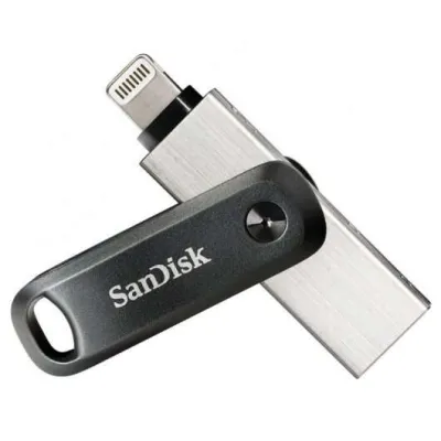 Sandisk IXpand Go Memoria USB 3.0 y Lightning 64GB Acero/Negro