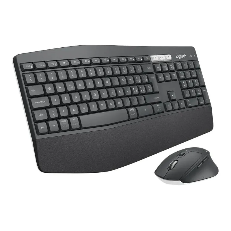 Logitech MK850 Performance Pack Inalámbrico USB Teclado con Reposamuñecas y Ratón 1000dpi Negro