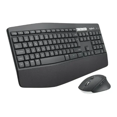 Logitech MK850 Performance Pack Inalámbrico USB Teclado con Reposamuñecas y Ratón 1000dpi Negro