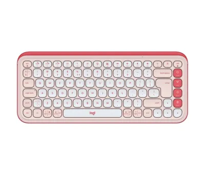 Logitech Pop Icon Keys Teclado Inalámbrico Bluetooth - Indicadores Luminosos - Autonomía 36 Meses - Blanco y Naranja