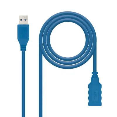 Nanocable Cable USB-A 3.0 Macho a Hembra 1m Color Azul