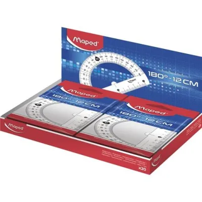 Maped Transportador 180º con Base de 12cm