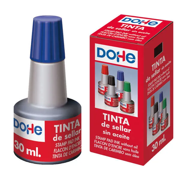 Dohe Tinta Para Tampones Y Sellos 30Ml - Color Azul