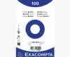 Exacompta Paquete de 100 Fichas Cartulina Bristol Retráctil Liso 100x150mm Blanco