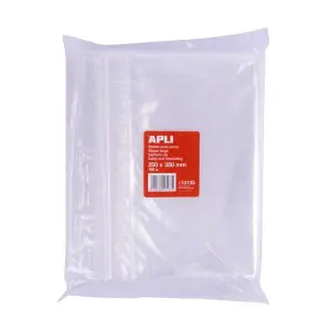 Apli Bolsas Autocierre 250X350mm LDPE Transparentes Pack 100 Unidades