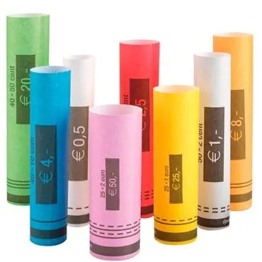 Safescan Rollo De Papel Para Monedas De Euro Pack De 10 Rolls