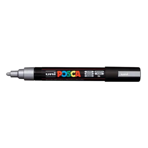 Posca Marcador  Pc-5M No Permanente Punta Forma De Bala 1,8 - 2,5 Mm Plata