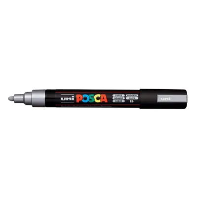 Posca Marcador PC-5M No Permanente Punta Forma De Bala 1,8 - 2,5 mm Plata