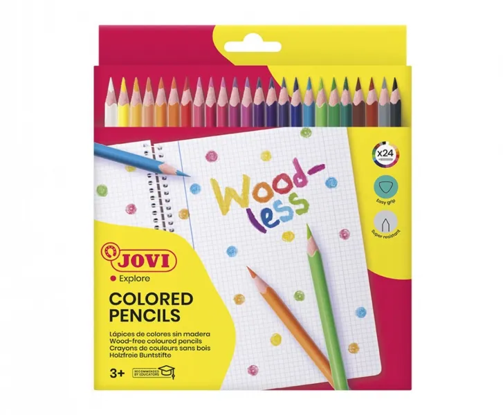 Jovi Lápices De Colores Woodless Surtidos Estuche 24 Unidades