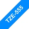 Brother TZe555 Cinta Laminada de Etiquetas 24mm - Texto Blanco sobre Fondo Azul - 8m