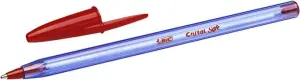Bic Cristal Soft Bolígrafos de Bola Punta Media 1.2mm Color Rojo