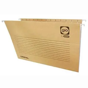 Gio Carpeta Colgante Visor Superior Cristal Kraft Bicolor Cartulina Folio - 25 Unidades