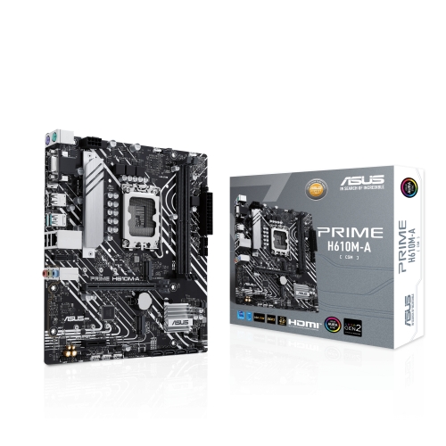 Asus Prime  H610M-A-Csm Placa Base Intel 1700 2X Ddr5, 2X M2, 4X Sata Iii, Pcie 3.0, 4.0, Usb 2.0, 3.2, Rj-45, Hdmi, Displayport, Vga Microatx