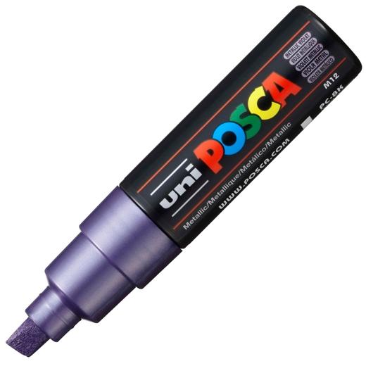 Posca Marcador  Pc-8K No Permanente Punta Biselada 8.0Mm Violeta Metálico