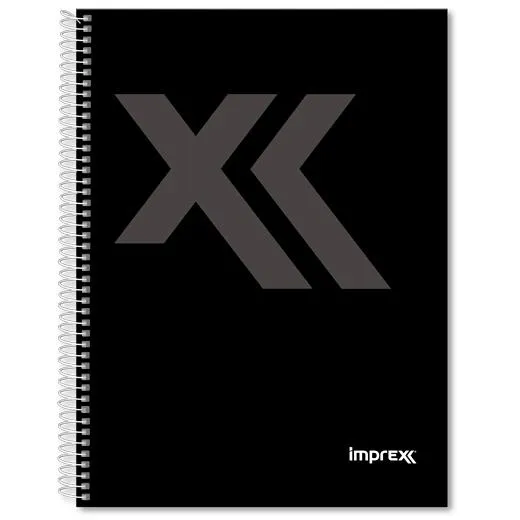 Imprex Cuaderno Espiral Tapa Forrada A5 80H 90Gr 4X4 Negro