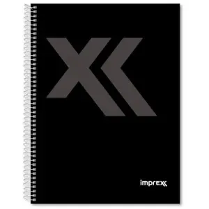 IMPREX Cuaderno Espiral A5 80 Hojas 90g 4x4 Negro