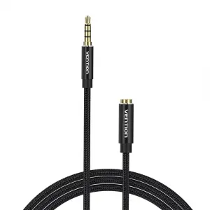 Vention Cable Estéreo Jack 3.5 Macho a Hembra - 1.5m - Negro
