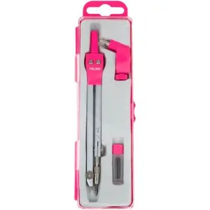 Milan Compás Universal Con Pata Articulada, Adaptador Y 2 Minas Serie Acid Rosa
