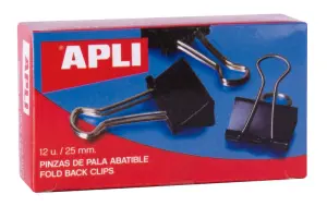 Apli Pinzas Abatibles 25mm - Paquete de 12 Pinzas