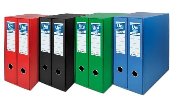 Unisystem Box Color Módulo 2 Archivadores Palanca 65Mm A4 Forrados Pp Rojo