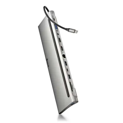 NGS Adaptador Multipuerto USB-C 12 en 1 - HDMI, SD/TF, LAN, PD 60W, 3xUSB 3.0