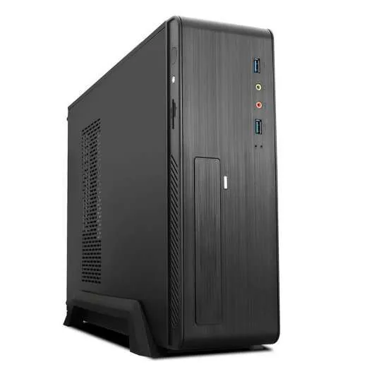 TooQ TQC-3006DU3C Caja MicroATX Slim 500W con 2 x USB 3.0 y Lector de Tarjetas Negra
