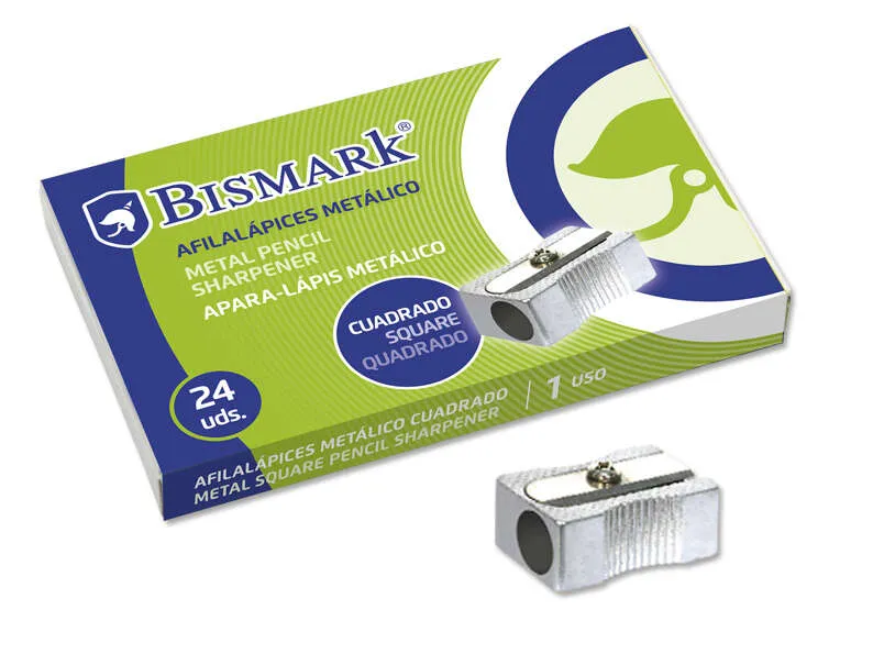 Bismark Afilalapiz Metalico Para Lapices Normales - Color Acero
