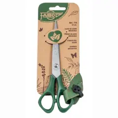 Faibo Tijeras Oficina 16cm Simétricas Mango de Plástico Verde Oscuro
