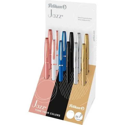 Pelikan Bolígrafo Jazz Noble Elegance Tinta Azul C/Surtidos Expositor 12 Ud