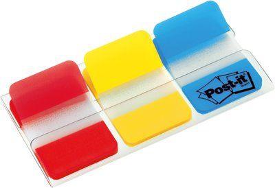 Post-It Index Rigido Rojo Azul Amarillo - 3 Dispensadores Std 3X22