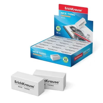 ErichKrause Borrador Hipoalergénico de Dureza Media - Caucho Termoplástico - Negro