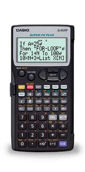 Casio FX-5800PLUS Calculadora Programable de Sobremesa - Pantalla 4 Líneas, 664 Funciones, 26 Memorias