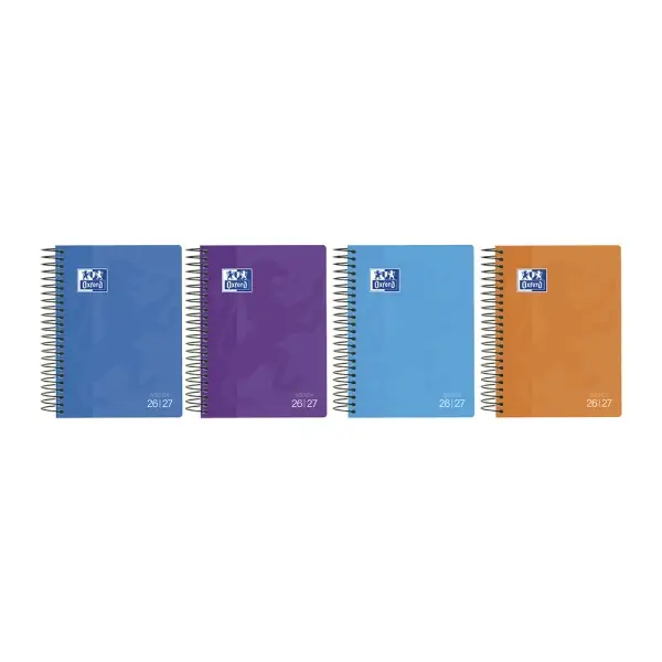 Oxford Agenda Escolar Espiral Euskera Tapa Plástica Formato Octavo Día Página Colores Surtidos