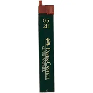 Faber Castell Minas Super-Polymer 0,5mm 2H Estuche 12 Unidades Blister
