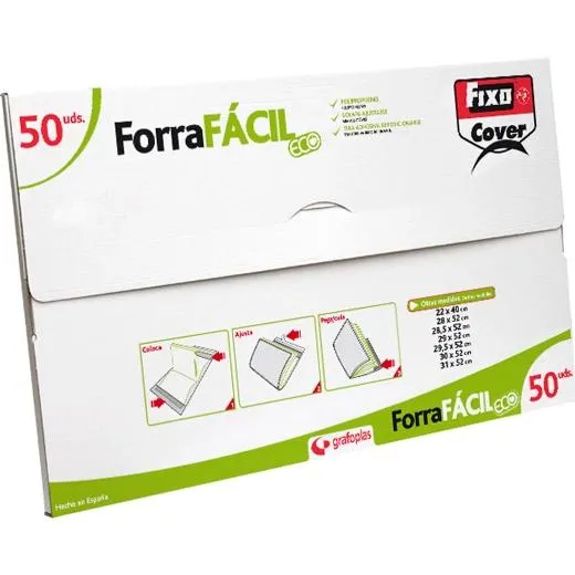 Fixo Forro Libros Forrafácil Eco Ajustable Pp 290X520Mm Caja 50 Ud