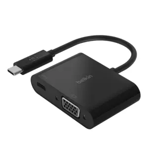 Belkin AVC001BTBK Adaptador USB-C a VGA + Carga Negro