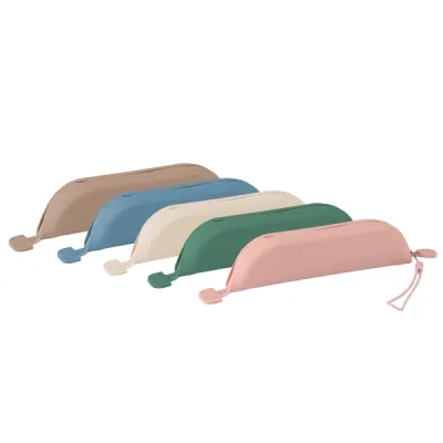 Oxford Estuche Trapezoidal de Silicona Reciclada - Compacto y Tacto Suave - Colores Neutros