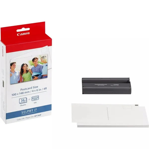 Canon Kp-36Ip Pack De Tinta Original Y 36 Hojas Papel Fotografico, 100X148 Mm - 7737A001