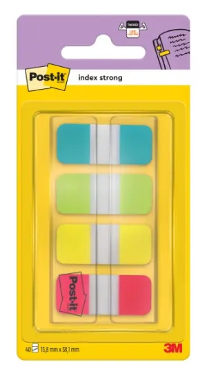 Post-It Index Rígido Dispensador 4 Colores (Rojo, Amarillo, Azul) - 10 Marcadores