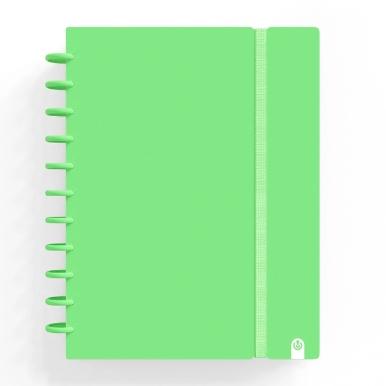 Carchivo Cuaderno Ingeniox Foam Espiral A4 80H 100Gr Cuadrícula 5X5 Tapas Pp Semi-Rígido Cierre C/Goma Verde Pastel