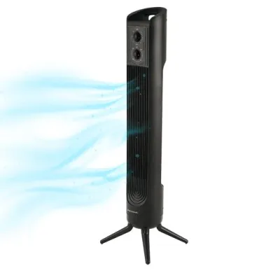 Grunkel Ventilador De Torre 45W Con 3 Velocidades Y Temporizador Negro